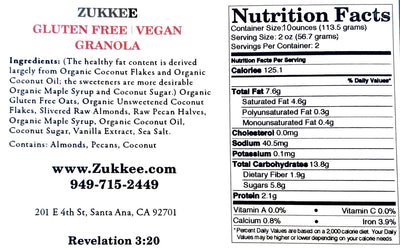 Zukkee Granola (Multiple Sized Packs)
