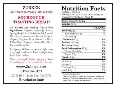 Zukkee Sourdough (Multiple Sized Packs)